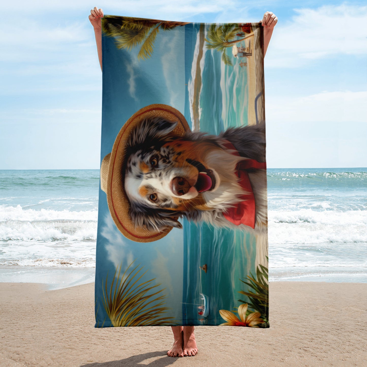 Australian Shepherd Lifeguard - Captain Shepherd Towel