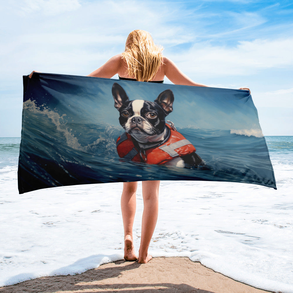 Boston Terrier Dog Towel