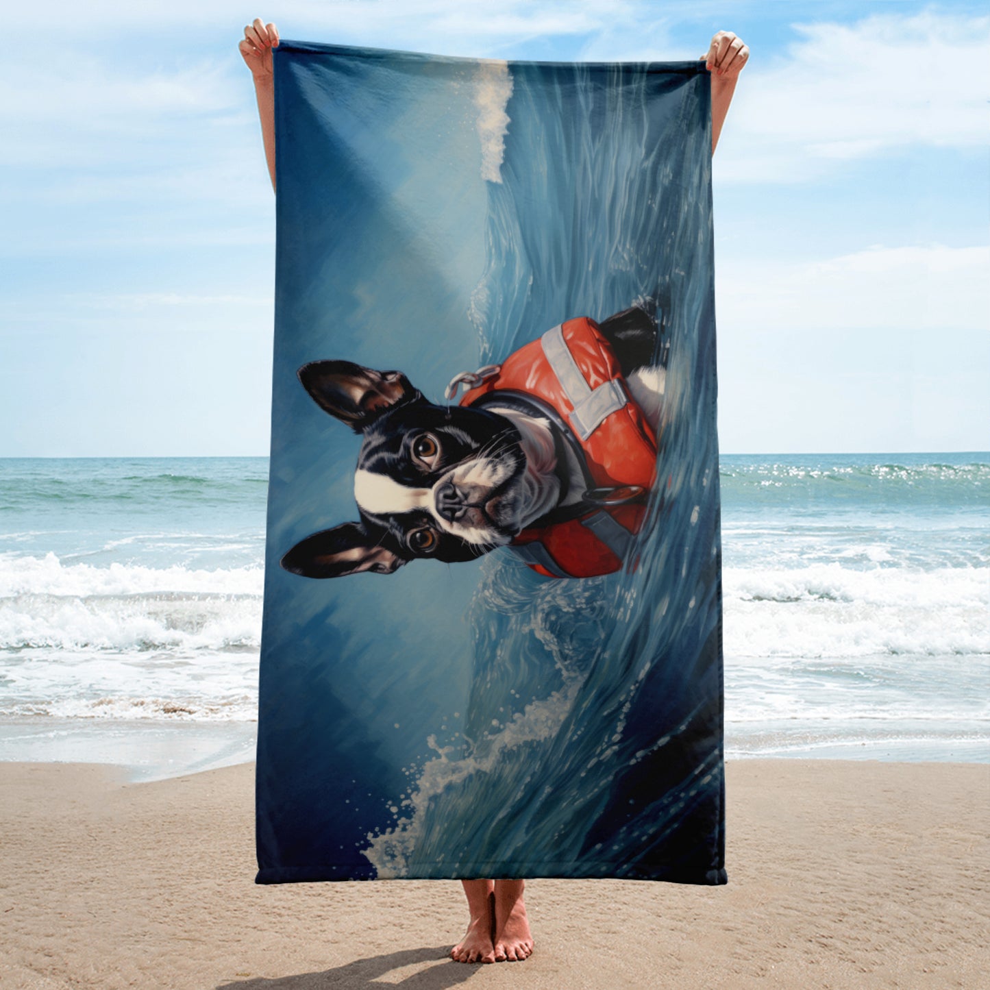 Boston Terrier Dog Towel